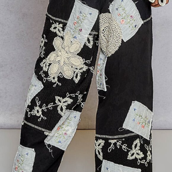 POL Black and White Wide Leg Pants - Picture 4 of 4